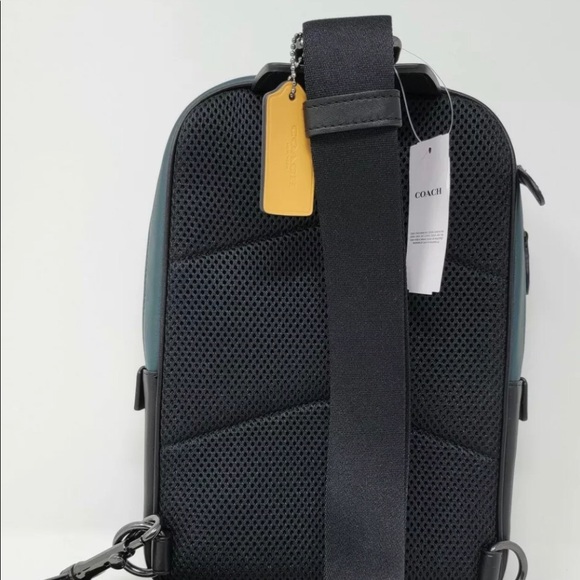 Men’s Track Pack in Colorblock w/Coach Patch Calf Leather - Picture 10 of 12